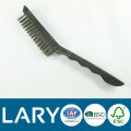 (7457) black plastic handle steel wire brush for cleaning